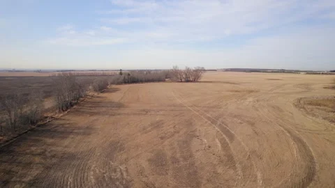 Alberta Farmland in early Spring Stock Footage 274652587