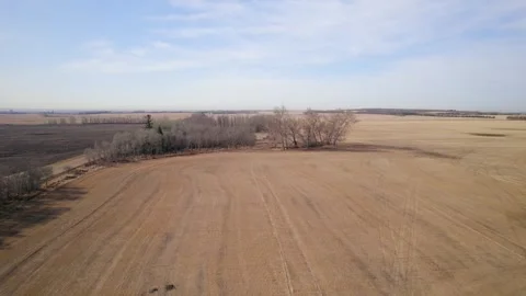 Alberta Farmland in early Spring Stock Footage 274652591