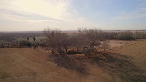 Alberta Farmland in early Spring Stock Footage 274652597