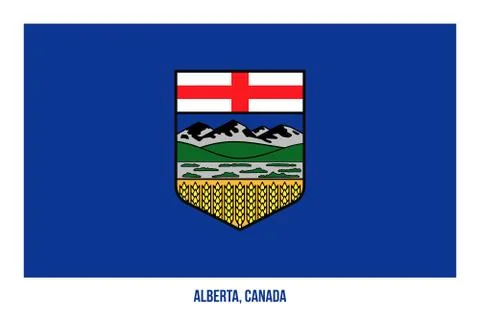 Alberta Flag Vector Illustration on White Background. Provinces Flag of Canada Stock Illustration