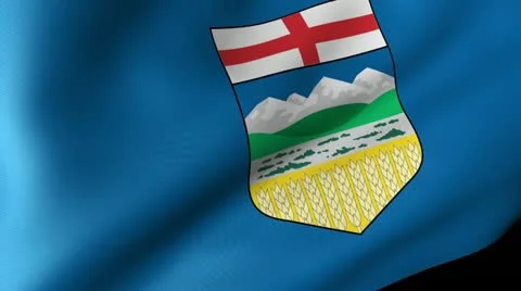 Alberta Flag Waving Video stock 11974632