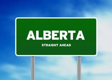 Alberta highway  sign Stock Illustration