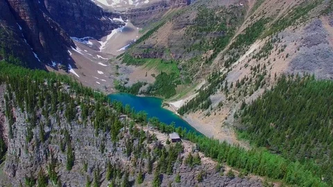Alberta mountains aerial Stock Footage 70403110