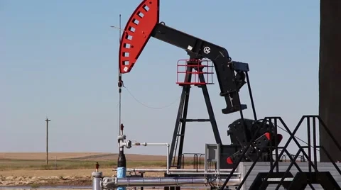Alberta oil in the country side Stock Footage
