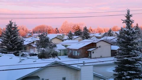 Alberta in pink Stock Footage 155899135