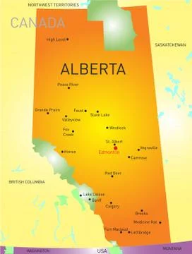 Alberta province Stock Illustration