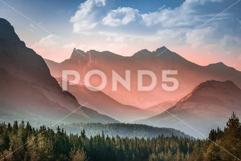 Alberta wilderness near Banff Stock Photos