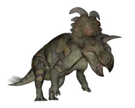 Albertaceratops dinosaur - 3D render Stock Illustration