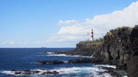 Albion Lighthouse at Pointe aux Caves, Mauritius island Видео 129585295