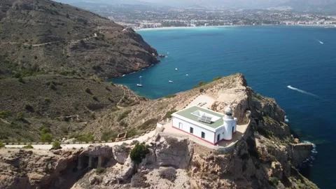 Albir lighthouse on the mountain Video stock 159243989