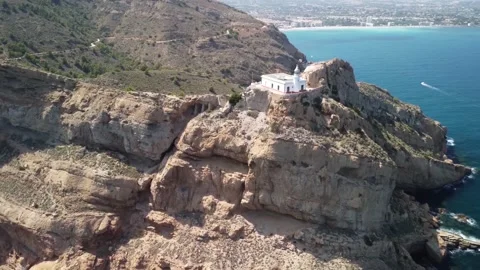 Albir lighthouse on the mountain Video stock 159244078