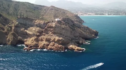 Albir lighthouse on the mountain Video stock 159244117
