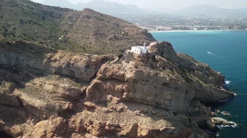 Albir lighthouse on the mountain Video stock 159244129
