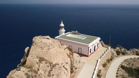 Albir lighthouse on the mountain Video stock 159244198