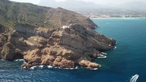 Albir lighthouse on the mountain Video stock 159244201