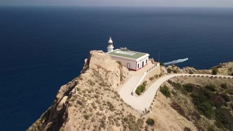 Albir lighthouse on the mountain Video stock 159244220