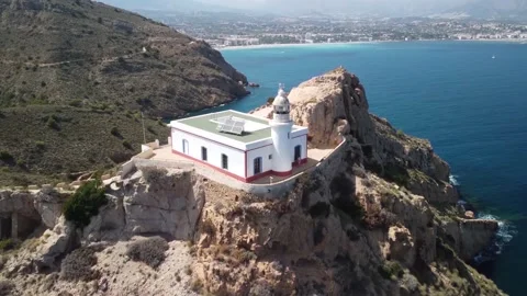 Albir lighthouse on the mountain Video stock 159244226