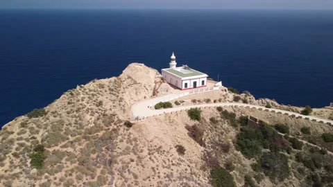 Albir lighthouse on the mountain Video stock 159244240