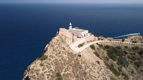 Albir lighthouse on the mountain Stock Footage 159244248