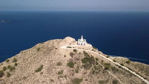 Albir lighthouse on the mountain Video stock 159244265