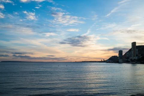 Albufereta beach Stock Photos