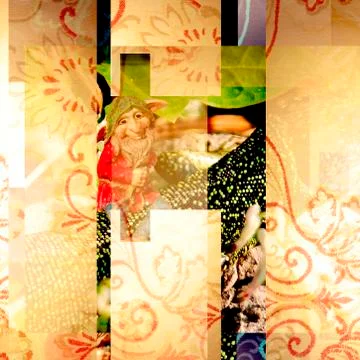 Album background smiling elf Stock Illustration