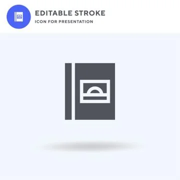 Album icon vector, filled flat sign, solid pictogram isolated on white, logo Illustrazione stock