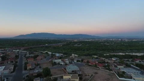 Albuquerque Sunset Stockfoto's