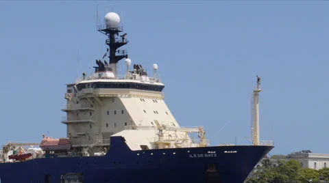 Alcatel-Lucent submarine ocean cable ship tender 2 Stock Footage 37623199