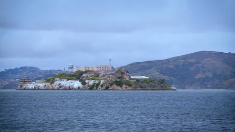 Alcatraz from afar Stock Footage 90113922