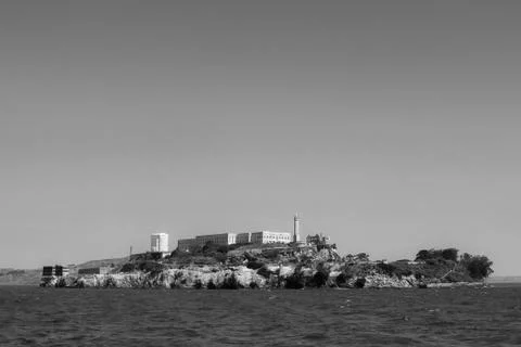 Alcatraz in Black and White Stock Photos