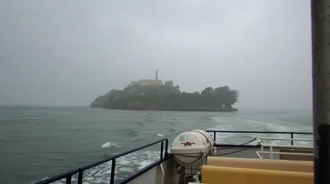 Alcatraz from Boat Видео 61257898