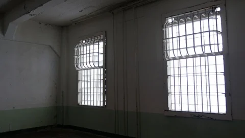 Alcatraz Floor To Window Tilt Up Stock Footage 97456358