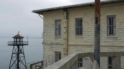 Alcatraz Guard Tower 스톡 동영상 97456521