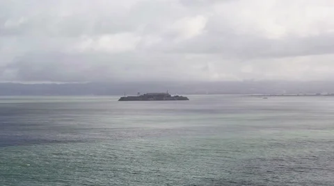 Alcatraz Island Ocean View Stock Footage 44234978