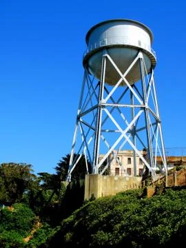 Alcatraz Water Tower Stock Photos