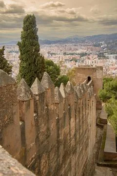 Alcazar of Malaga Stock Illustration
