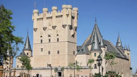 Alcazar is Segovia Stock Footage 196186059