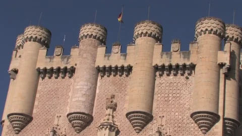 Alcázar of Segovia Stock Footage 196805728