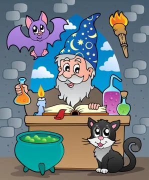Alchemist theme image  Stock Illustration