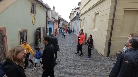 Alchemists' road in Prague 3 Stock Footage 94687703