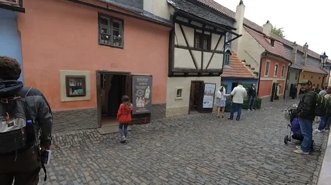 Alchemists' road in Prague4 Stock Footage 94687637