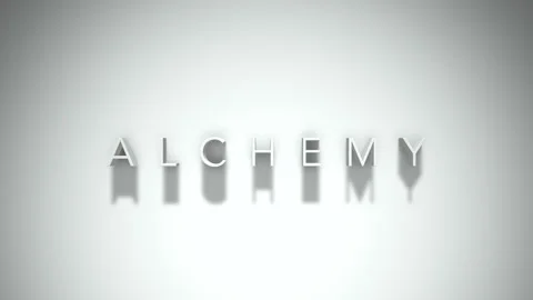 Alchemy 3D title animation with shadows on a white background Video stock 297024105