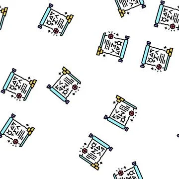 Alchemy astrological vector seamless pattern Stock Illustration