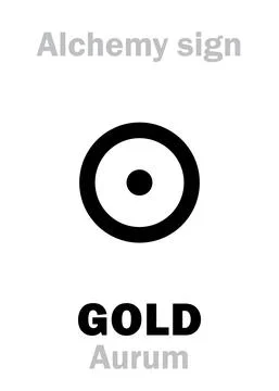 Alchemy: GOLD (Aurum) Stock Illustration