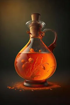 Alchemy jug orange Stock Illustration