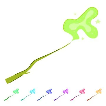Alchemy magic stick vector cartoon graphic Stock Illustration