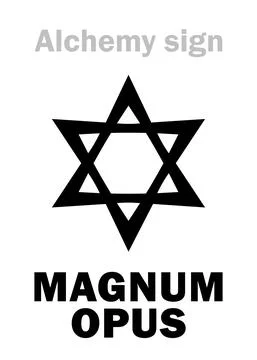 Alchemy: MAGNUM OPUS (The Great Work / The Great Deed) Stock Illustration