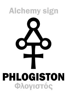 Alchemy: PHLOGISTON ("Superfine combustible substance") Stock Illustration