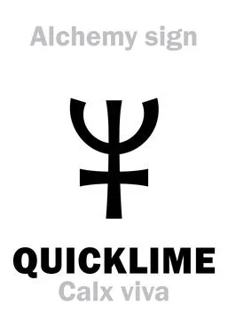 Alchemy: QUICKLIME (Calx viva) 스톡 일러스트